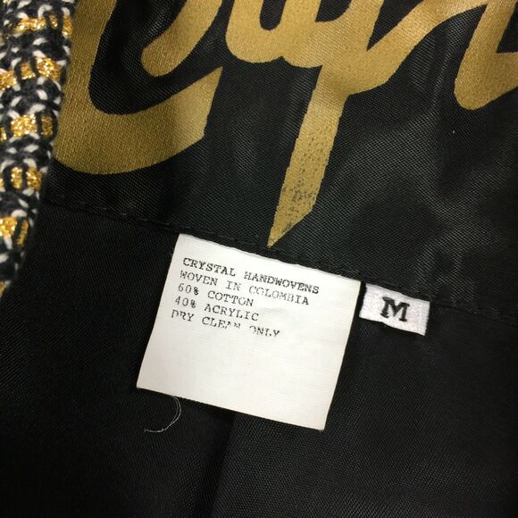 Vintage Black and Gold Women's Jacket - Picture 3 of 4